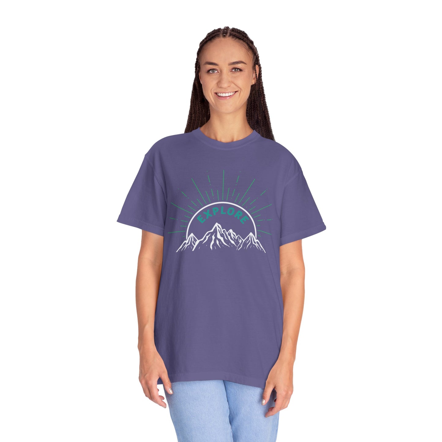 Funny Explore Mountain Adventure Tee Sarcastic Alpine Discover Camping Forest Unisex Heavy Cotton T-Shirt