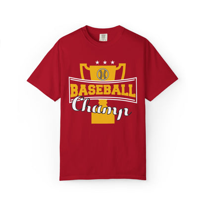 Baseball Champ Tee Bullpen Pitcher Bats League Game Sports Unisex Heavy Cotton T-Shirt