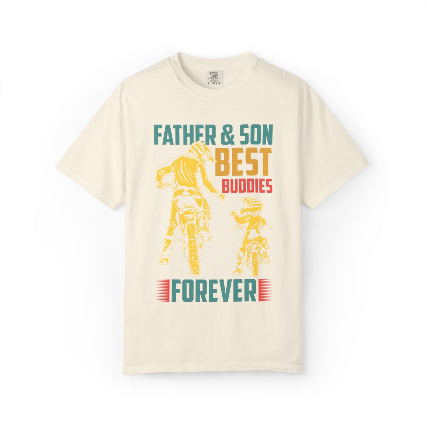 Lovable Father And Son Best Buddies Forever Role Model Loving Father Fatherhood Heroic Dad Unisex Heavy Cotton T-Shirt