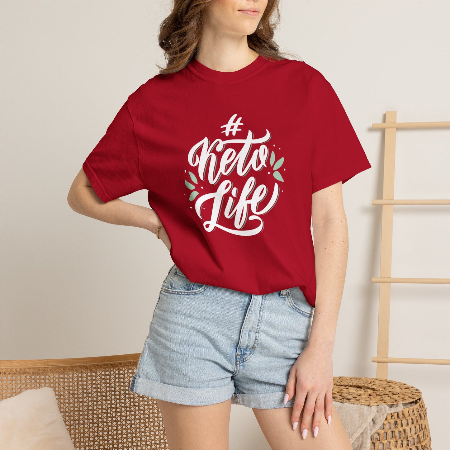 Keto Life Low-Carb Vegetables Tee Moderate Protein Fat Adaptation Intermittent Fasting Unisex Heavy Cotton T-Shirt
