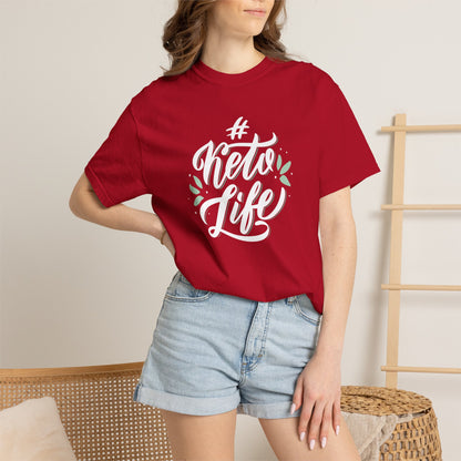 Keto Life Low-Carb Vegetables Tee Moderate Protein Fat Adaptation Intermittent Fasting Unisex Heavy Cotton T-Shirt