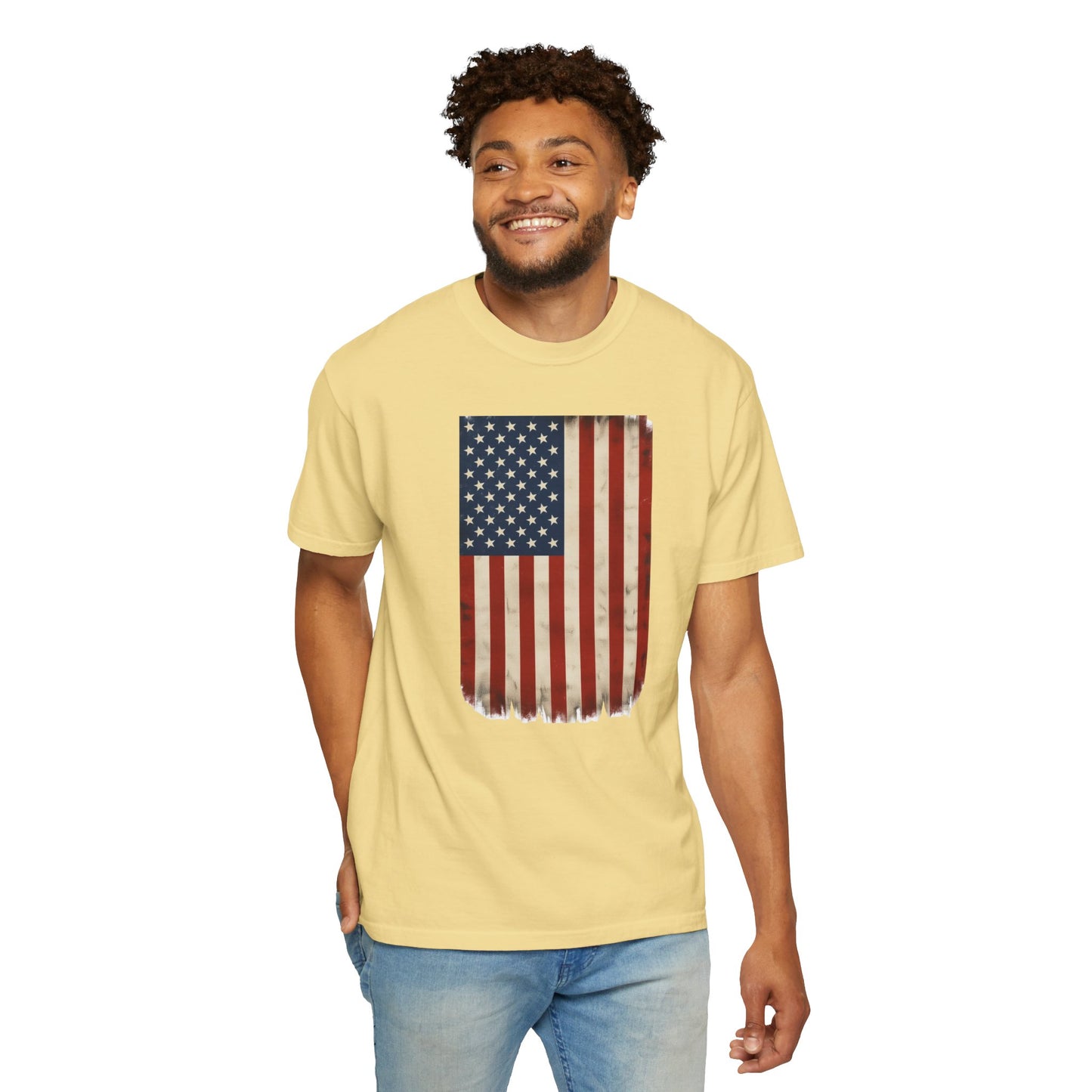 Flag USA - Unisex Garment-Dyed T-shirt