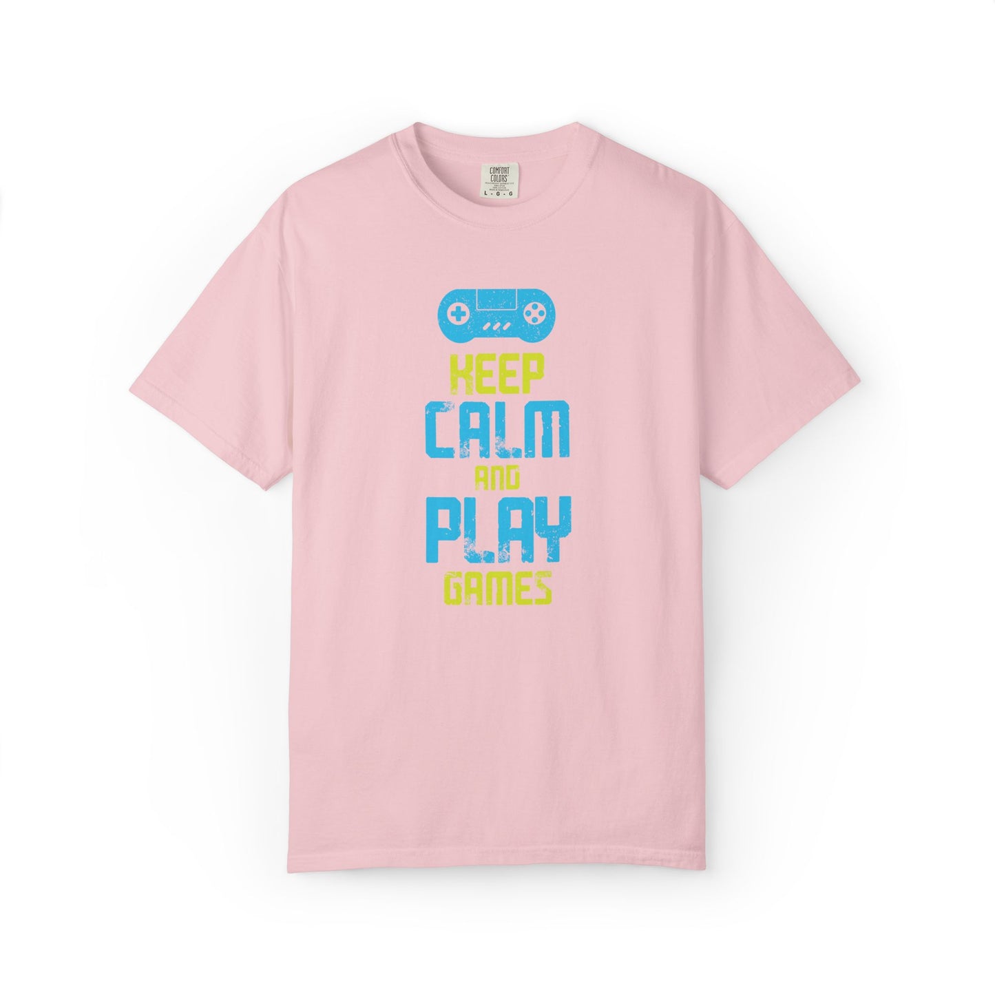 Funny Keep Calm And Play Games Pro Gamer Skills Gaming Mindset Sarcastic Gameplay Optimization Unisex Heavy Cotton T-Shirt