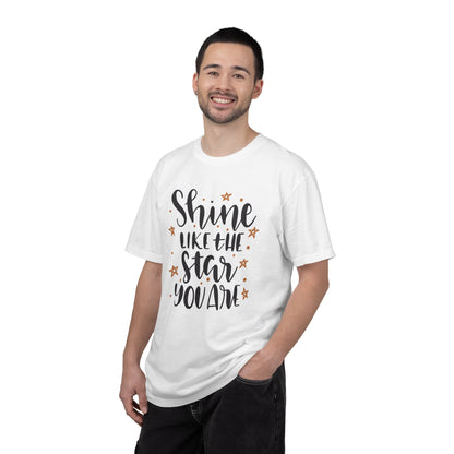Shine Like A Star You Are Keep Trying Determination Tee Hard Work Success Unstoppable Hustle Fame Unisex Heavy Cotton T-Shirt