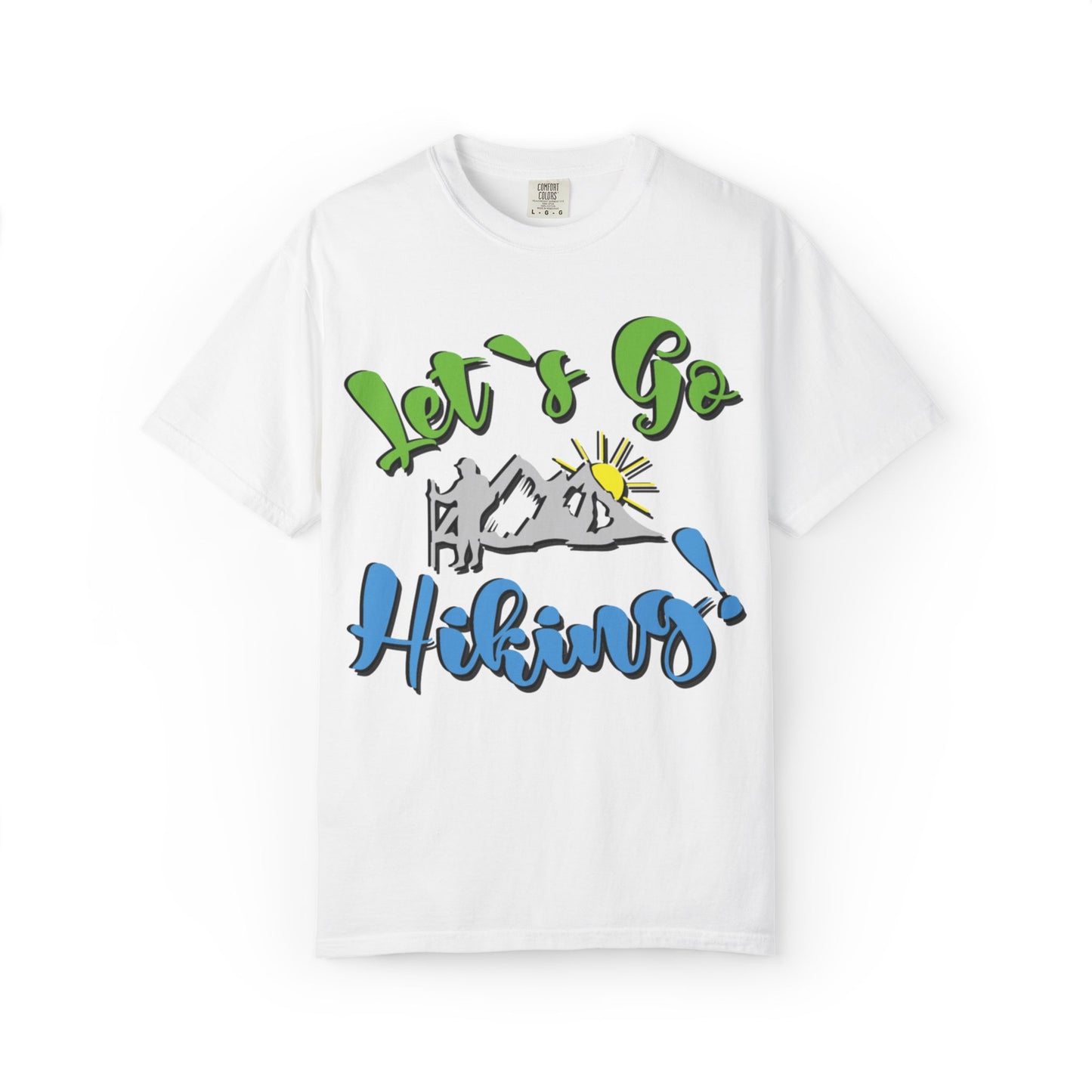 Let’s Go Hiking! Trendy Tee Adventure Mountain Hut Fun Activities Unisex Heavy Cotton T-Shirt