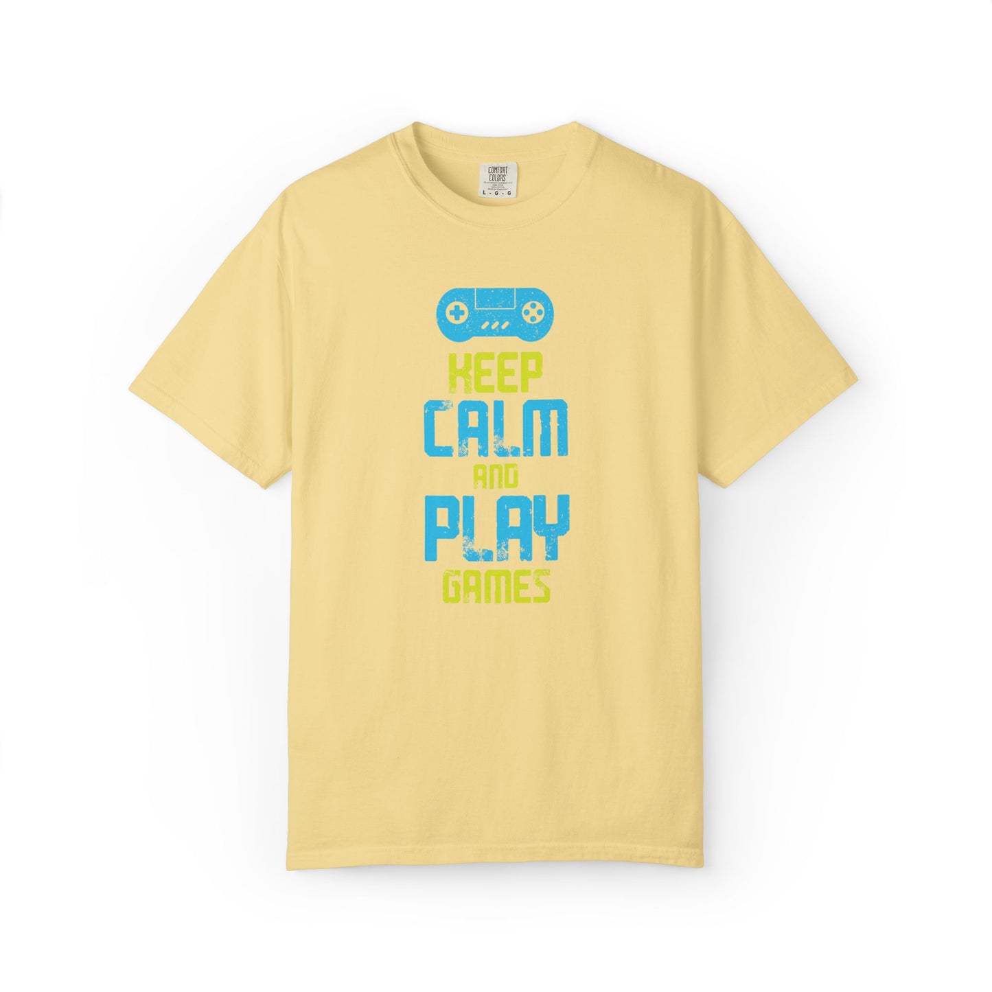 Funny Keep Calm And Play Games Pro Gamer Skills Gaming Mindset Sarcastic Gameplay Optimization Unisex Heavy Cotton T-Shirt