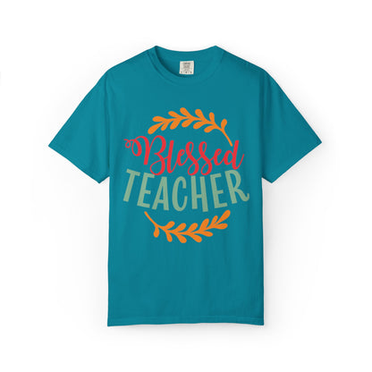 Blessed Teacher Role Model Supportive Learning Positive Reinforcement Moral Values Unisex Heavy Cotton T-Shirt