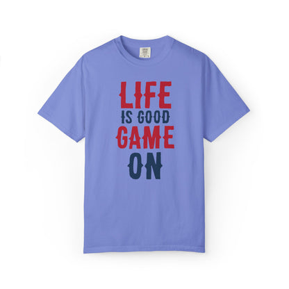Life Is Good Game On Baseball Player Grand Slam Performers Tee Infield Magicians Batting Champions Unisex Heavy Cotton T-Shirt