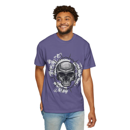Chain Skull Cranium Head Anatomy Bones Trend Tee Horror Creepy Head X-ray Unisex Heavy Cotton T-Shirt