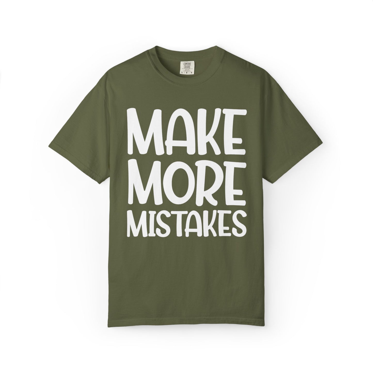 Make More Mistakes Trendy Tee Learning Journey Empowerment Creative Passionate Hard Work Keep Trying Unisex Heavy Cotton T-Shirt