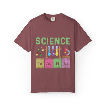Inspirational Science Microscope Periodic Table Science Lab Chemicals Unisex Heavy Cotton T-Shirt