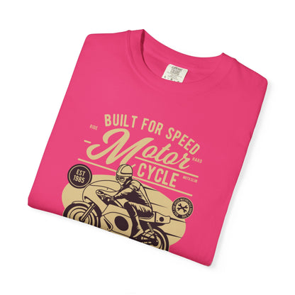 Built For Speed Motorcycle Custom Engine Club Motorbike Lovers Trendy Tee High-speed Rider Adventure Racer Unisex Heavy Cotton T-Shirt