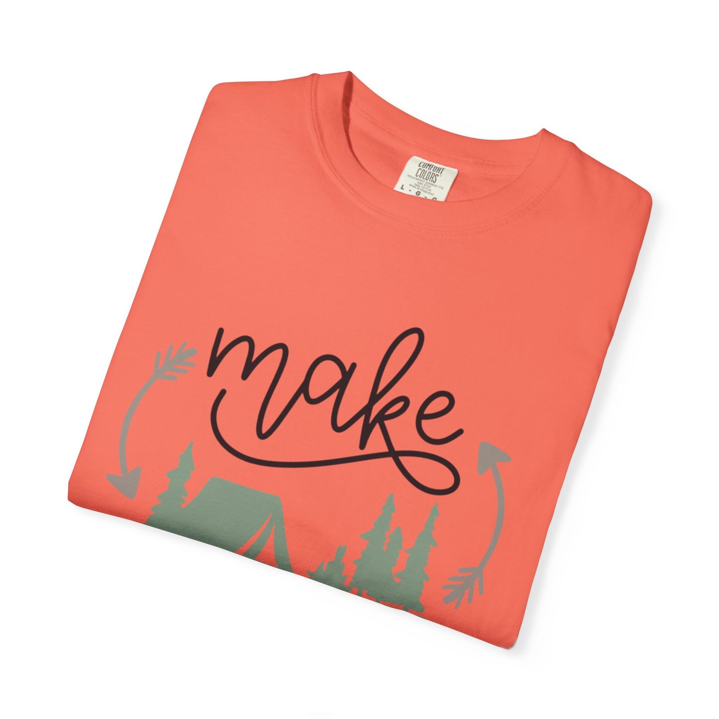 Make Adventures Happen Trendy Tee Enjoyment Mountain Hut Belays Ropes Fun Activities Unisex Heavy Cotton T-Shirt