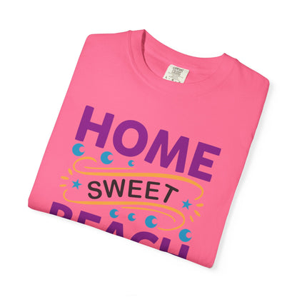 Enjoyable Home Sweet Beach House Beach Life Sun Sand Sea Seashells Sea Breeze Beach Sun Glasses  Unisex Heavy Cotton T-Shirt