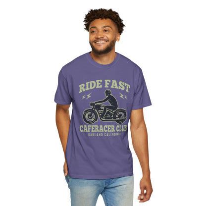Thriller Ride Fast Caferacer Motorcycle Club Bike Lovers High-speed Adventure Bike Unisex Heavy Cotton T-Shirt