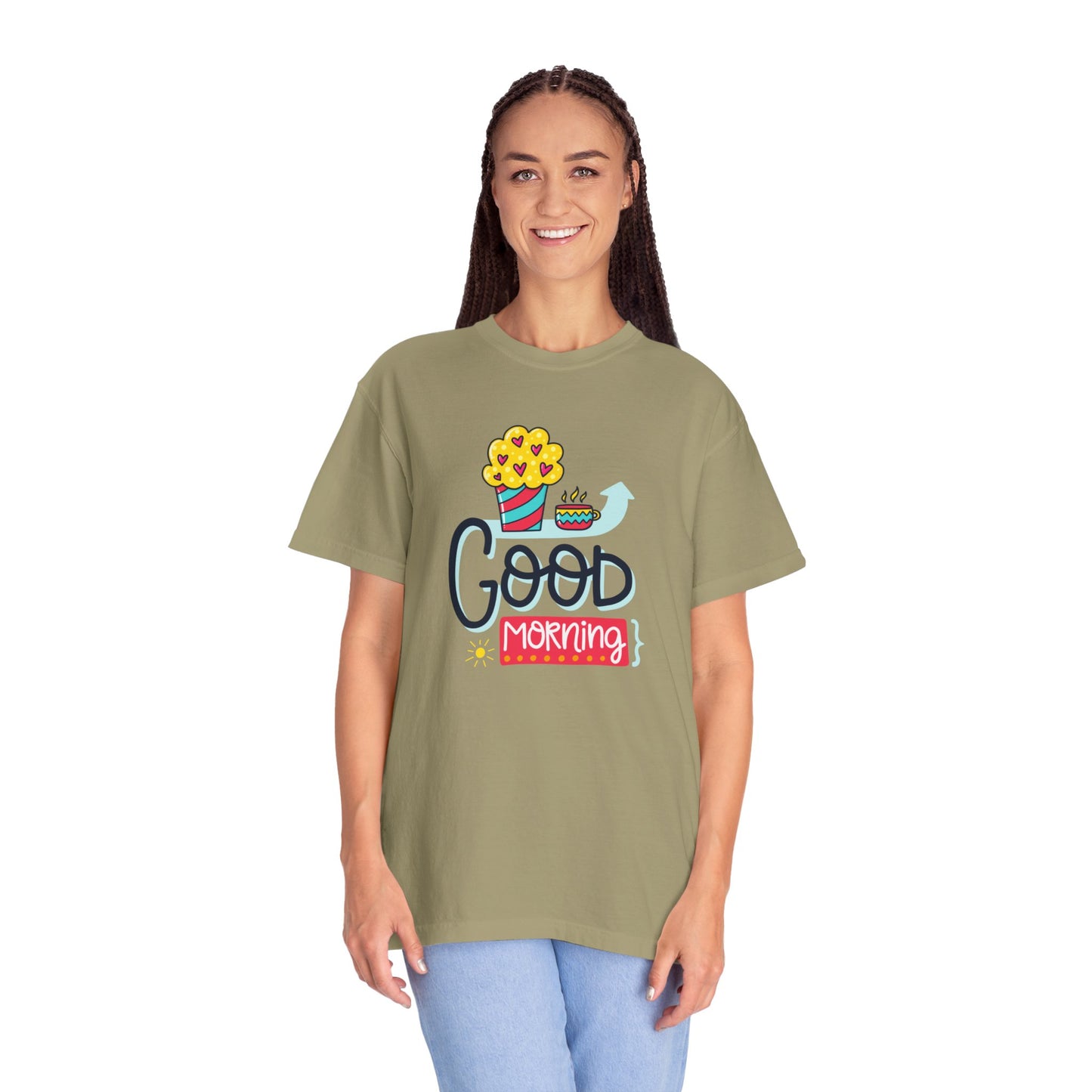 Good Morning Lazy Day Achiever Morning Champion Tee Daily Victory Sleep Defeated Unisex Heavy Cotton T-Shirt