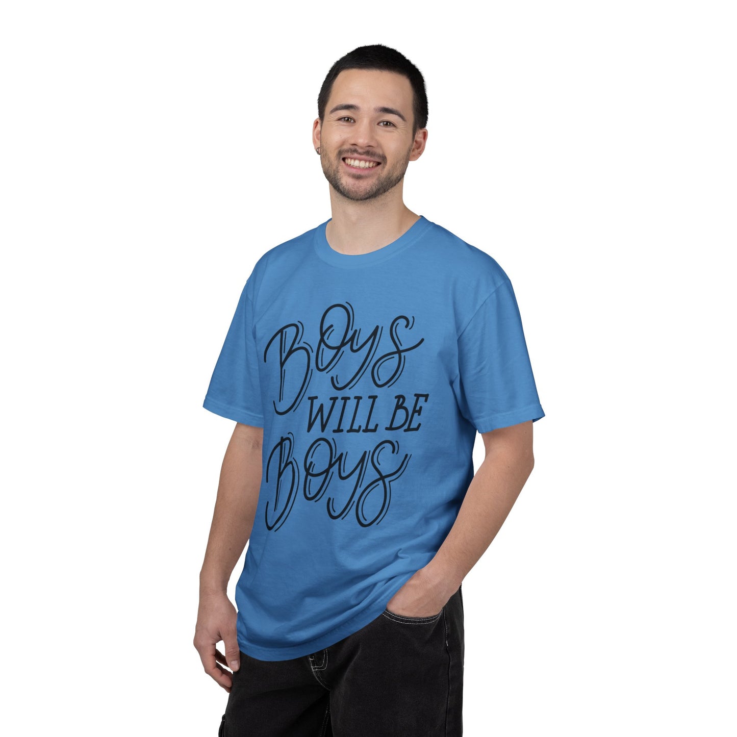 Funny Boys Will Be Boys Rule Heartwarming Sarcastic Decent Lovely Trendy Tee Sweet Stubborn Handsome Unisex Heavy Cotton T-Shirt