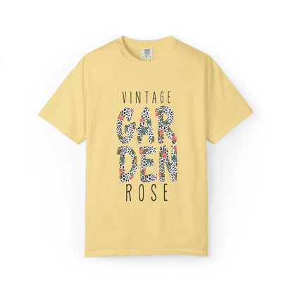 Vintage Garden Rose Heartwarming Lovely Trendy Tee Sweet Charismatic Beautiful Fragrance Happiness Unisex Heavy Cotton T-Shirt