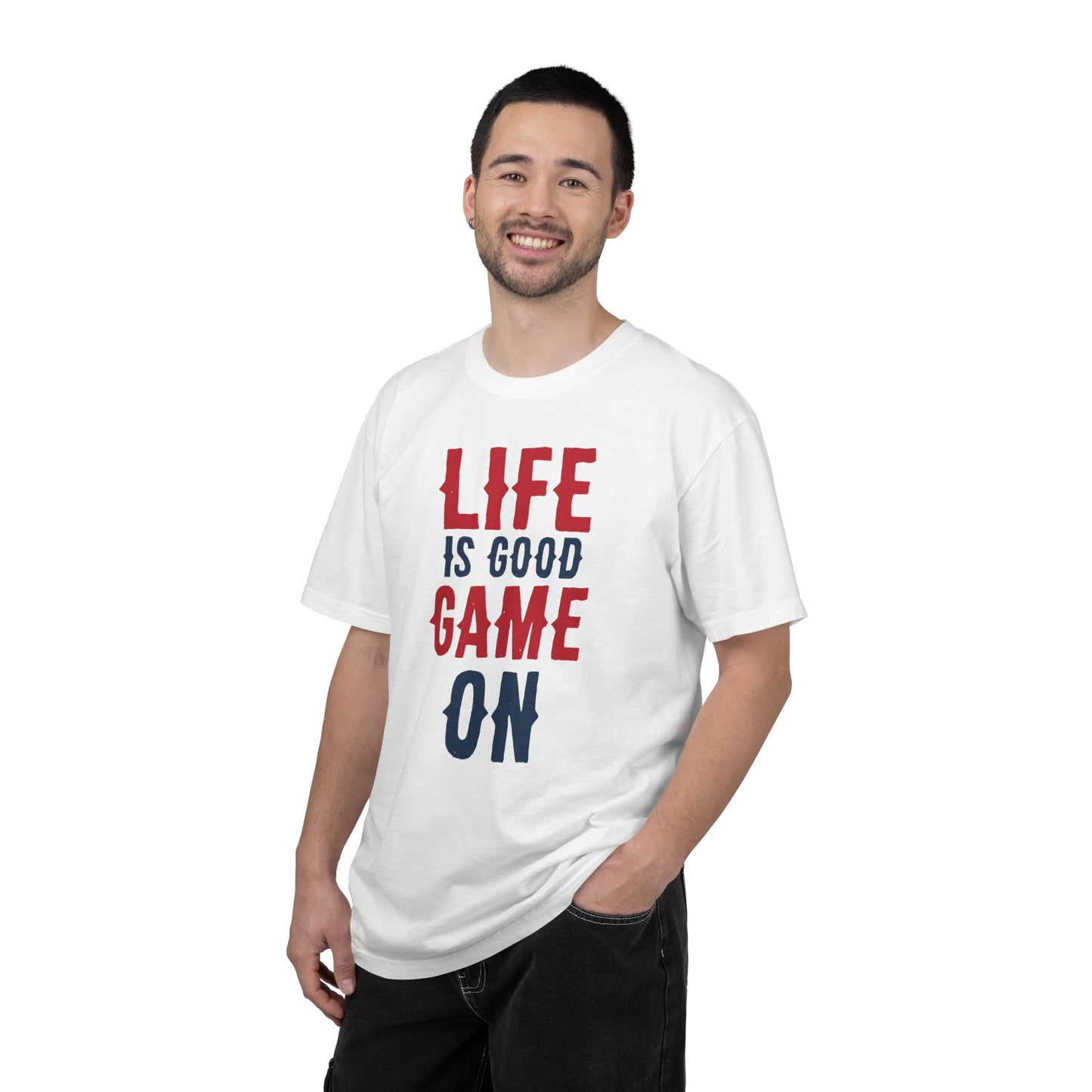 Life Is Good Game On Baseball Player Grand Slam Performers Tee Infield Magicians Batting Champions Unisex Heavy Cotton T-Shirt