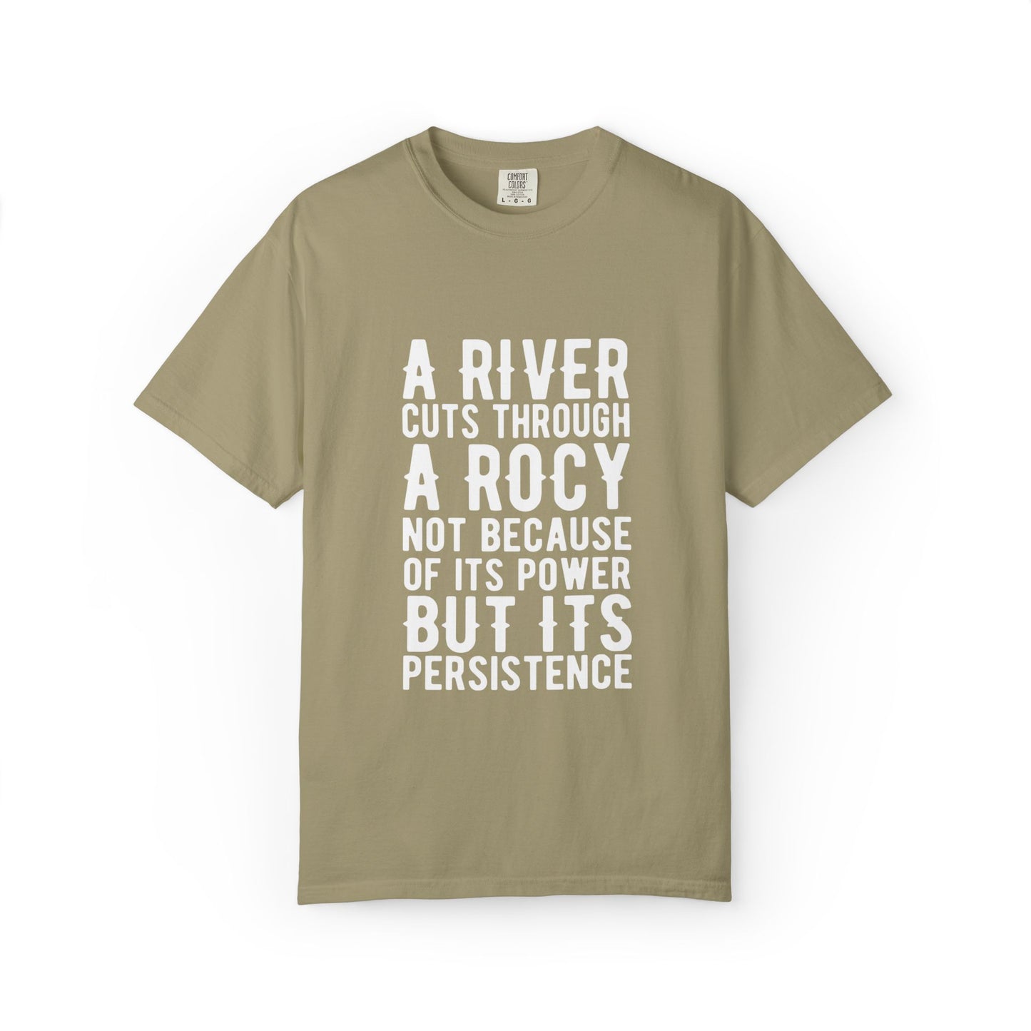 A River Cuts Through A Rock Stop Wishing Start Doing Action Goal Setting Modern Tee Achievement Unisex Heavy Cotton T-Shirt