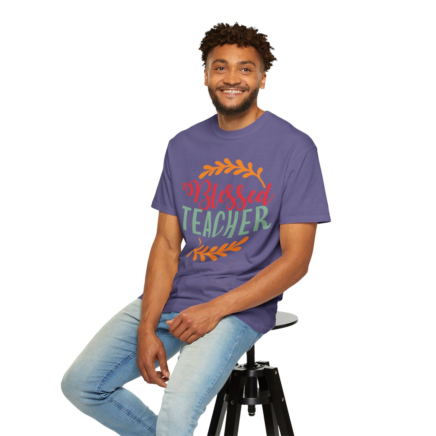 Blessed Teacher Role Model Supportive Learning Positive Reinforcement Moral Values Unisex Heavy Cotton T-Shirt