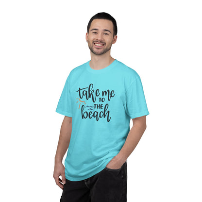 Take Me To The Beach Sunset Vibes Ocean Tee Sandy Celebration Adventure Camp Unisex Heavy Cotton T-Shirt