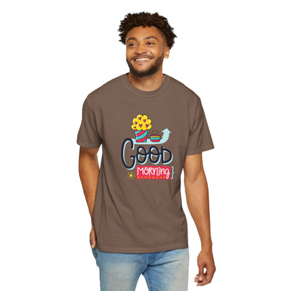 Good Morning Lazy Day Achiever Morning Champion Tee Daily Victory Sleep Defeated Unisex Heavy Cotton T-Shirt