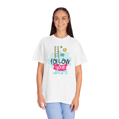 Follow Your Dreams Aspiration Determination Courage Night Wishes Unisex Heavy Cotton T-Shirt