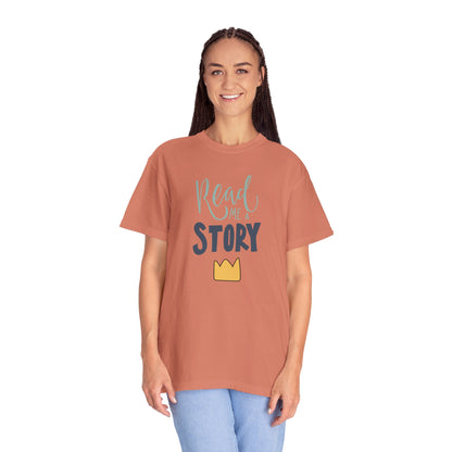 Read Me A Story Time Travel Superhero Parallel Trendy Tee Universe Fiction Connection Grand Parents Unisex Heavy Cotton T-Shirt