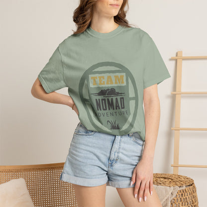Team Nomad Constant Movement Discovery Freedom Adventure Enthusiasts Unisex Heavy Cotton T-Shirt