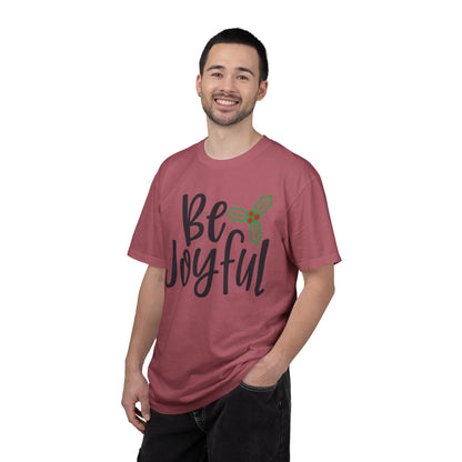 Be Joyful Festival Season Tee Twinkle Lights New Year Celebration Merry Christmas Noel Delight Unisex Heavy Cotton T-Shirt