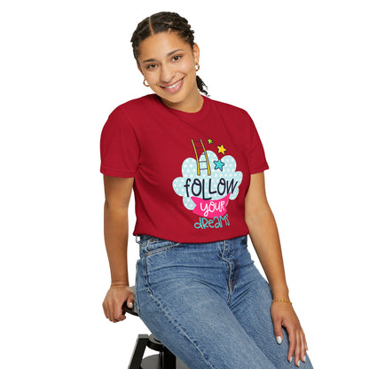 Follow Your Dreams Aspiration Determination Courage Night Wishes Unisex Heavy Cotton T-Shirt