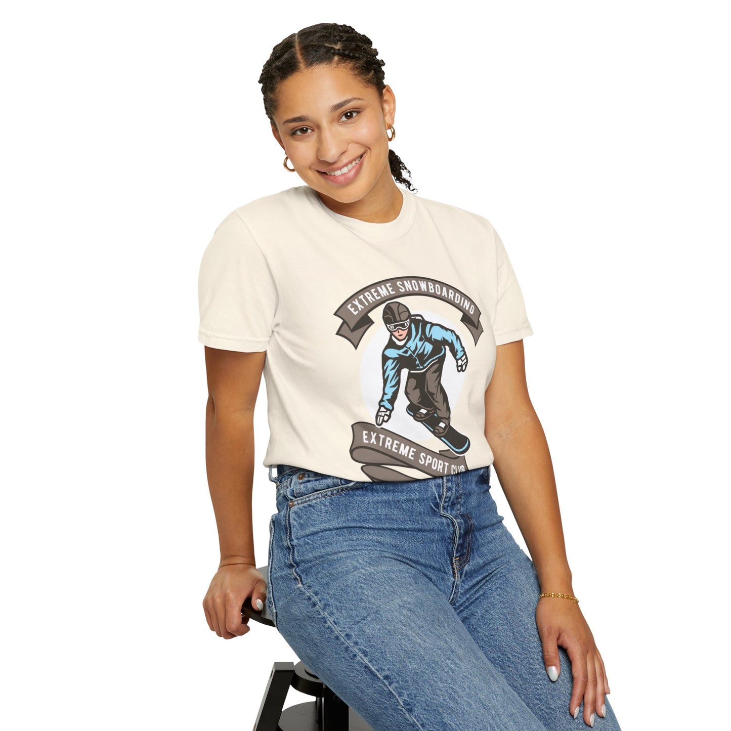 Extreme Snowboarding Sports Club Holly Jolly Winter Tee Wonderland Unisex Heavy Cotton T-Shirt