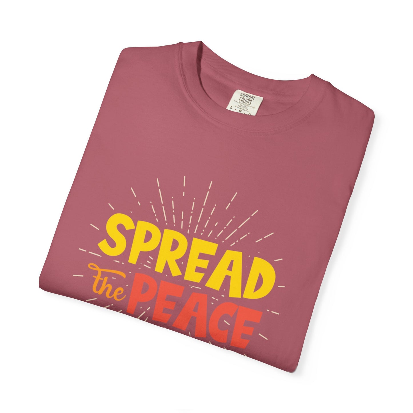 Spread The Peace Trendy Tee Encouraging Anti-violence Unity Kindness Humble Positivity Unisex Heavy Cotton T-Shirt