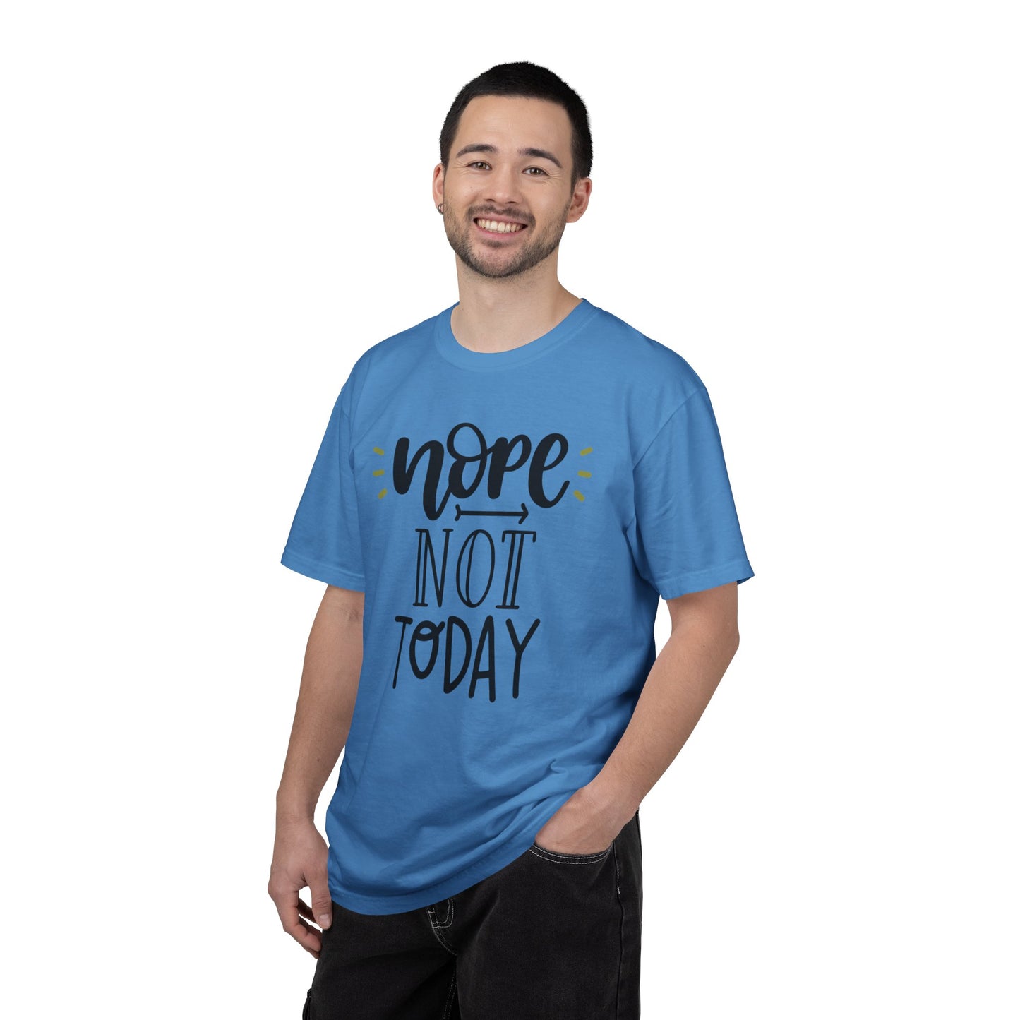 Nope Not Today Idle Moments Tee Cozy Living Contented Loafing Unisex Heavy Cotton T-Shirt