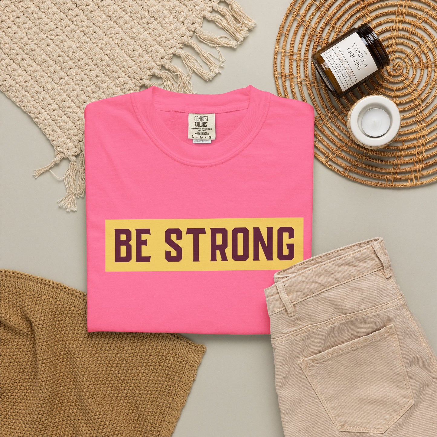 Be Strong Quotes Best Selling Unisex Heavy Cotton T-Shirt