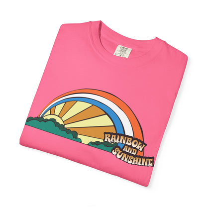 Rainbow And Sunshine Summer Trendy Tee Sunshine Days Ice Cream Summer Camp Beachcombing Anchor Unisex Heavy Cotton T-Shirt