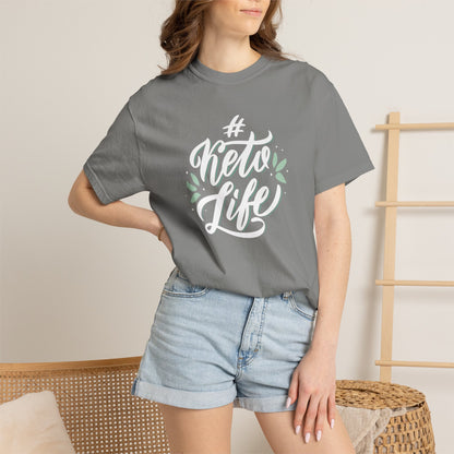 Keto Life Low-Carb Vegetables Tee Moderate Protein Fat Adaptation Intermittent Fasting Unisex Heavy Cotton T-Shirt