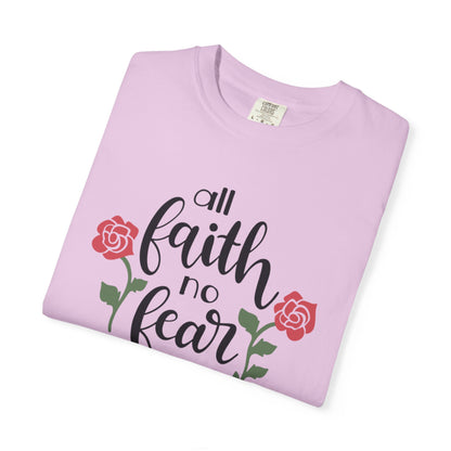 All Faith No Fear Stop Wishing Start Doing Action Goal Setting Modern Tee Achievement Self-Improvement Unisex Heavy Cotton T-Shirt