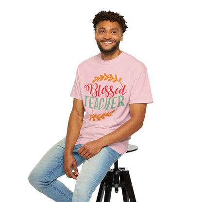 Blessed Teacher Role Model Supportive Learning Positive Reinforcement Moral Values Unisex Heavy Cotton T-Shirt