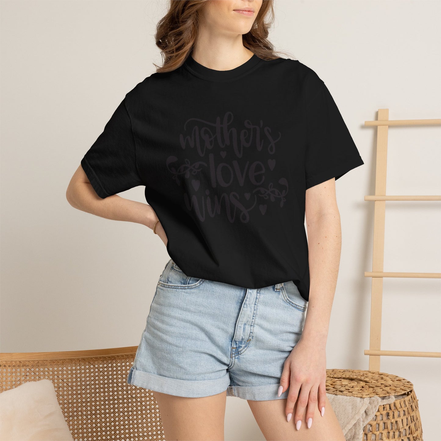 Mothers Love Wins Priceless Strong Tee Motherhood Supermom Life Giver Unconditional Care Unisex Heavy Cotton T-Shirt