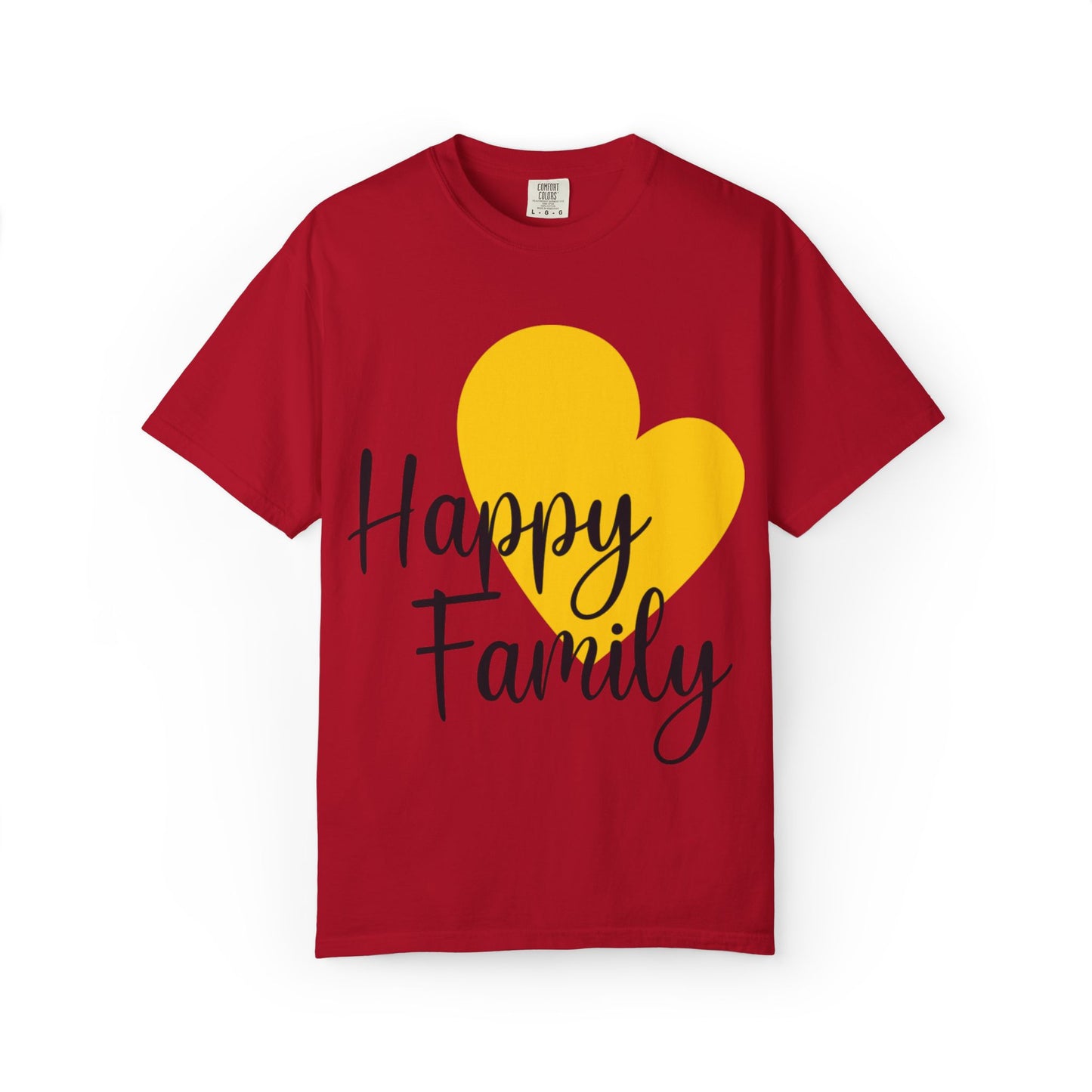 Happy Family Peaceful Paradise Tee Cherished Space Heartfelt Haven Unisex Heavy Cotton T-Shirt