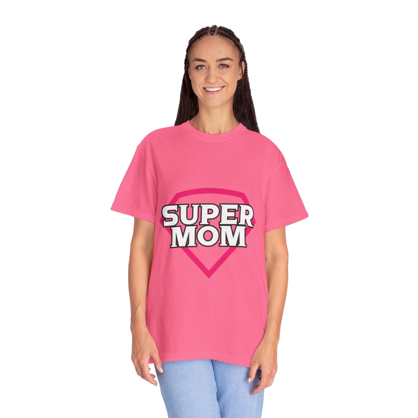 Cute Super Mom Motherhood Mama Love Master Multitasker Life Giver Wonder Woman Unisex Heavy Cotton T-Shirt