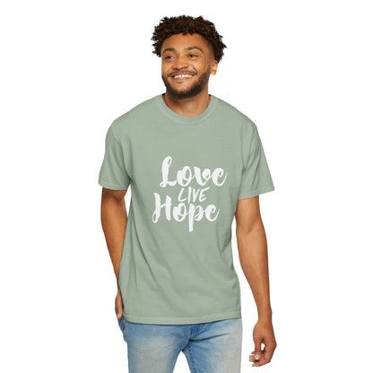 Love live hope Modern Tee Achievement Self-Improvement Unisex Heavy Cotton T-Shirt