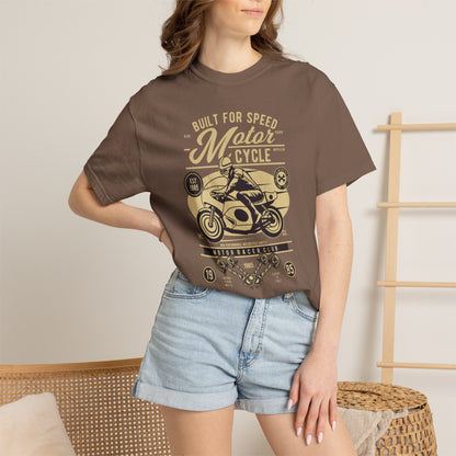 Built For Speed Motorcycle Custom Engine Club Motorbike Lovers Trendy Tee High-speed Rider Adventure Racer Unisex Heavy Cotton T-Shirt
