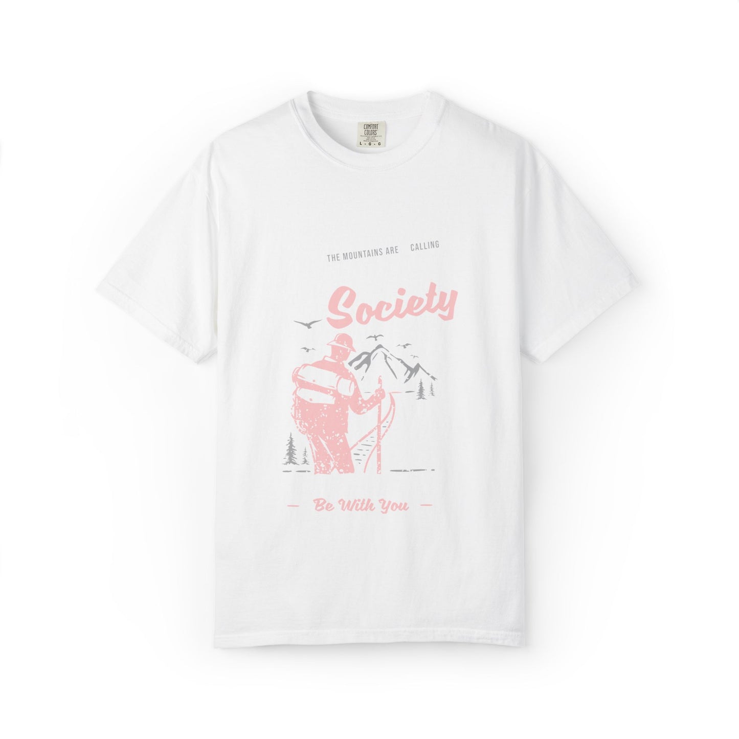 Funny Camping Society I Love Camping Enthusiastic Traveler Sarcastic Adventure Birds In The Mountains Unisex Heavy Cotton T-Shirt
