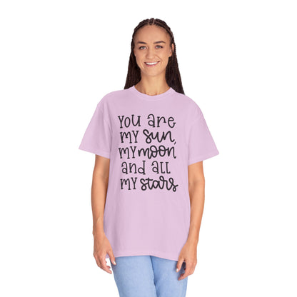 You Are My Sun My Moon And All My Stars Lovers Tee Hug Rainbow Passion Unconditional Soulful Connection Unisex Heavy Cotton T-Shirt