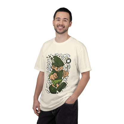 Rhino Robin Hood Folklore Mashup Tee Forest Guardian Adventure Story Fantasy Character Unisex Heavy Cotton T-Shirt