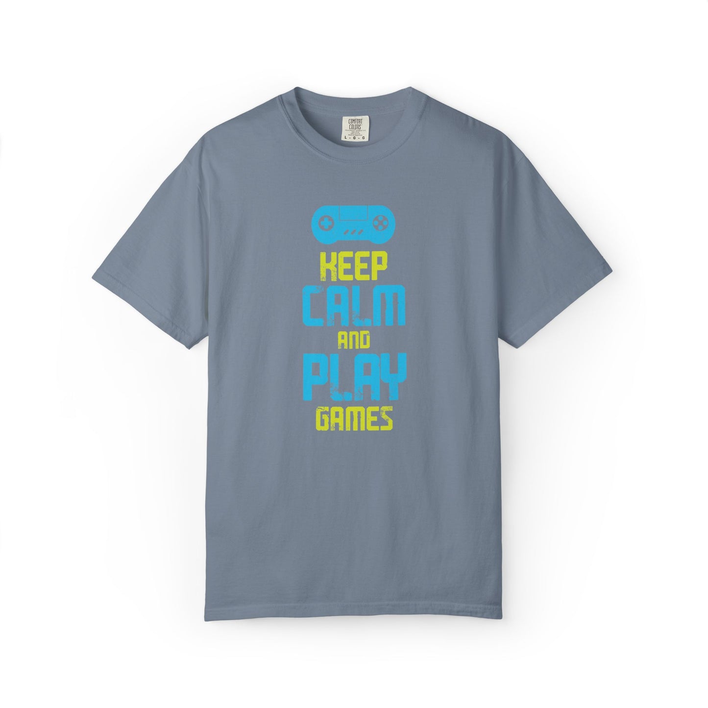 Funny Keep Calm And Play Games Pro Gamer Skills Gaming Mindset Sarcastic Gameplay Optimization Unisex Heavy Cotton T-Shirt
