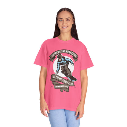 Extreme Snowboarding Sports Club Holly Jolly Winter Tee Wonderland Unisex Heavy Cotton T-Shirt